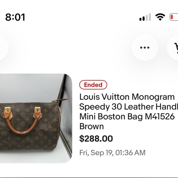 Louis Vuitton Monogram Canvas Top-Handle Satchel - Brown/Gold - Picture 7 of 7